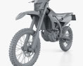 Yamaha WR450F 2020 3D-Modell clay render