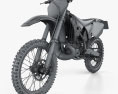 Yamaha YZ250 2008 3D-Modell wire render