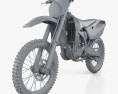 Yamaha YZ450F 2007 3Dモデル clay render