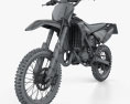 Yamaha YZ85 2015 3D-Modell wire render