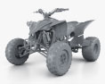 Yamaha YZF-450 2020 3D-Modell clay render