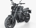Yamaha MT-09 2021 3D-Modell wire render