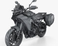 Yamaha Tracer9 GT 2021 3Dモデル wire render