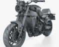 Yamaha XSR900 2024 3D-Modell wire render