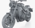 Yamaha XSR900 2024 Modello 3D clay render