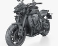 Yamaha MT 10 2024 3D-Modell wire render