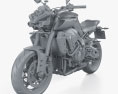 Yamaha MT 10 2024 3D-Modell clay render