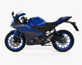 Yamaha YZF R125 2024 3d model side view