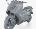 Yamaha T-Max 560 2024 3Dモデル clay render