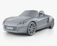 YES! 雙座敞篷車 3.2 2014 3D模型 clay render