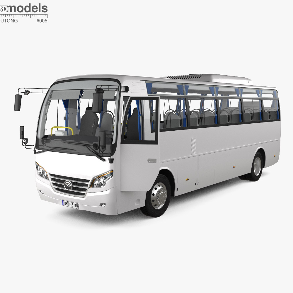 Yutong ZK5110XLH Bus with HQ interior 2021 3D 모델 