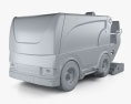 Zamboni Model 650 Electric Ice resurfacer 3d model clay render