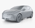Zeekr X 2024 Modello 3D clay render