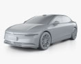 Zeekr 007 2024 3D модель clay render