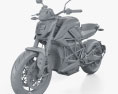 Zero Motorcycles SR-F 2024 3d model clay render
