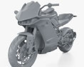 Zero Motorcycles SR S 2024 Modello 3D clay render
