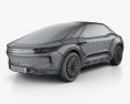 Zhiche Auto MPV 2019 3D 모델  wire render