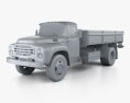ZIL 130 フラットベッドトラック 1964 3Dモデル clay render