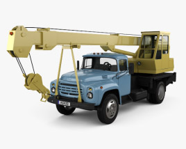 ZIL 130 Crane Truck 1994 3D model