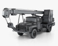 ZIL 130 起重卡车 1994 3D模型 wire render