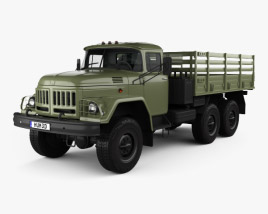 ZIL 131 Flatbed Truck 1966 Modello 3D