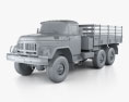 ZIL 131 Flatbed Truck 1966 Modello 3D clay render