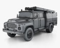 ZIL 130 消防車 1994 3Dモデル wire render