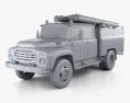ZIL 130 消防車 1994 3Dモデル clay render