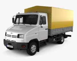 3D model of ZIL Bychok 5301 AO Truck 2015