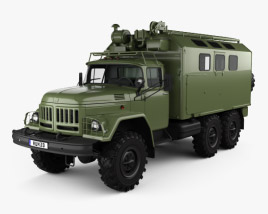 ZiL 131 Army Truck 1966 3D model
