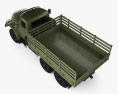 ZiL 131 Flatbed Truck with HQ interior 1966 3D-Modell Draufsicht