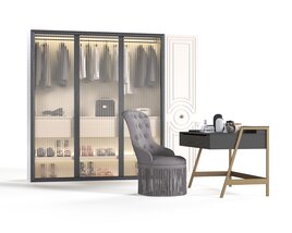 Elegant Home Office Setup 3D-Modell
