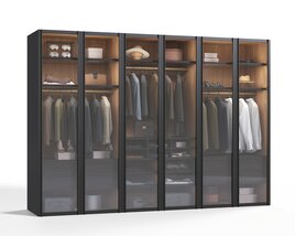 Modern Wardrobe Closet Modelo 3d