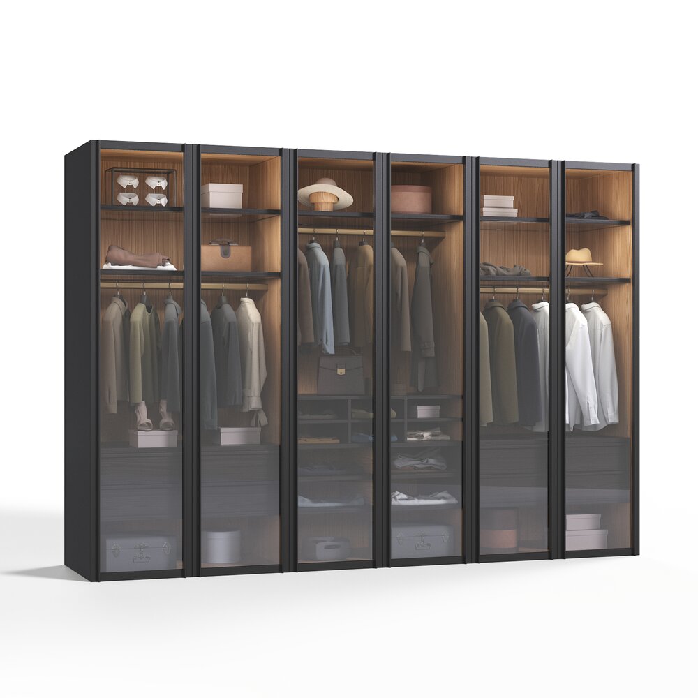 Modern Wardrobe Closet Modelo 3d