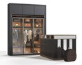 Elegant Wardrobe and Dresser Set 3d model