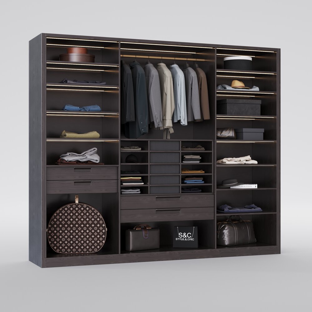 Modern Wardrobe Organizer 3D-Modell