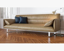 Modern Leather Sofa 3D-Modell