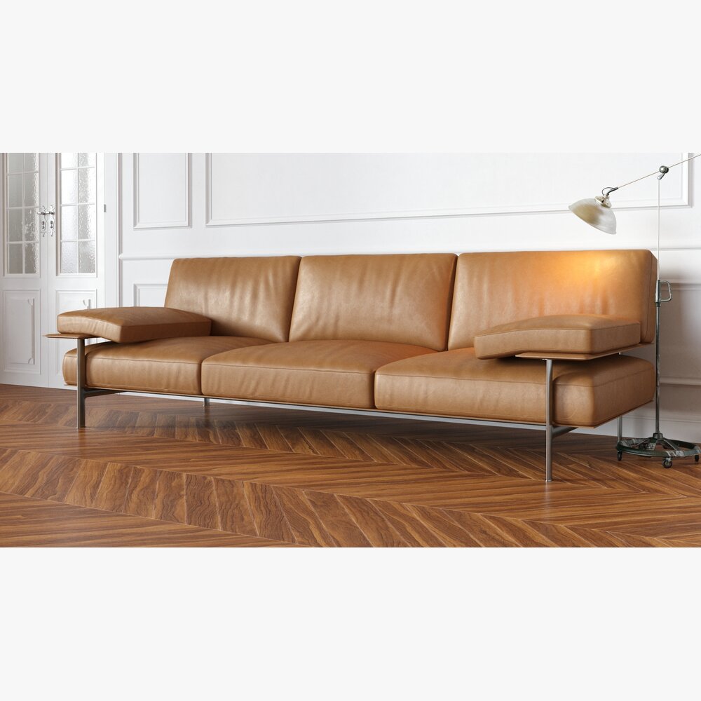 Mid-Century Modern Sofa Modelo 3D
