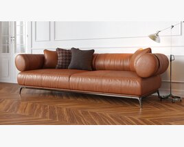 Modern Leather Sofa 03 Modello 3D
