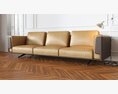 Modern Leather Sofa 04 3d model