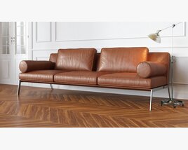 Modern Leather Sofa 06 3D-Modell
