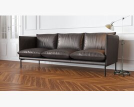 Modern Leather Sofa 07 3D模型