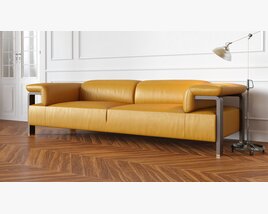 Modern Yellow Sofa 3D-Modell