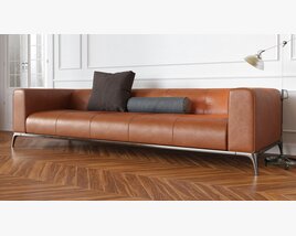 Modern Leather Sofa  08 3D-Modell