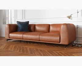 Modern Leather Sofa 09 Modèle 3D