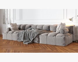 Plush Modular Sofa Modelo 3D