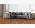 Modern Gray Sectional Sofa Modèle 3d