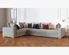 L-Shaped Sectional Sofa Modelo 3d