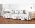 Elegant White Sofa Modèle 3d
