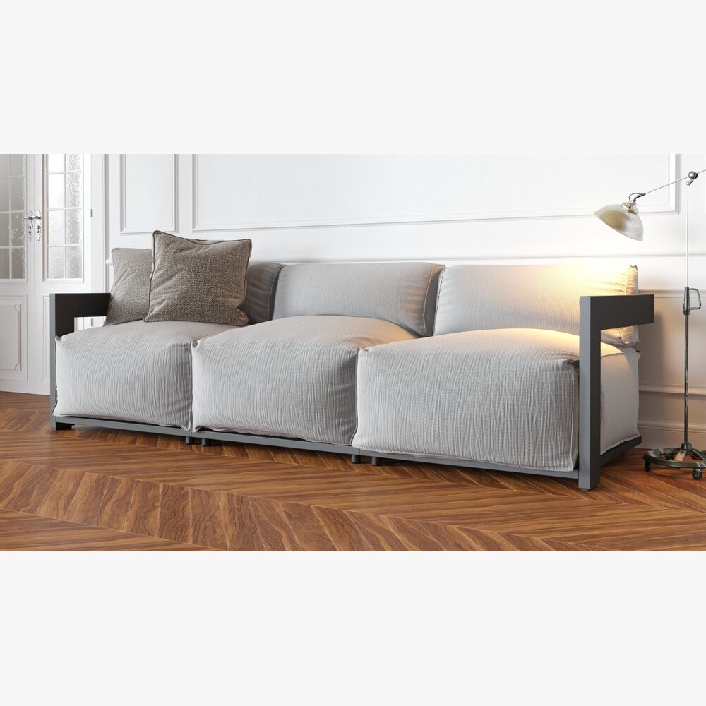 Minimalist Modern Sofa 3D 모델 